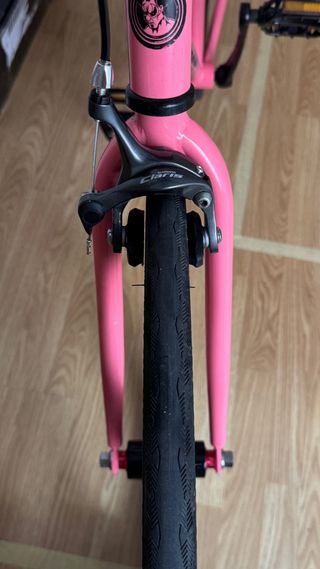 Bici Fixie Rosa Fluorescente Talla M