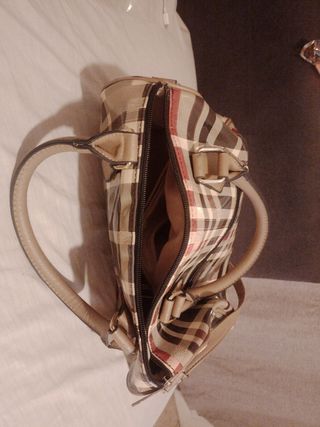 Bolso de mano a cuadros