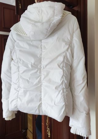 Plumífero Zara Blanco Talla M