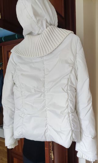 Plumífero Zara Blanco Talla M