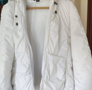 Plumífero Zara Blanco Talla M