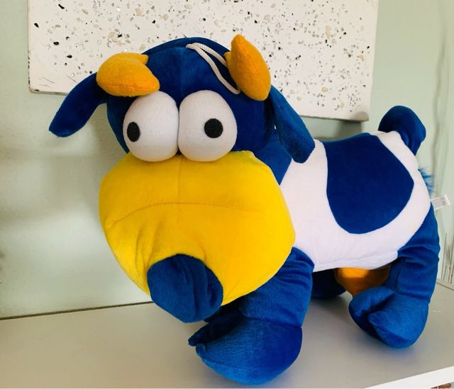 Peluche Vaca Lola Azul y Blanco
