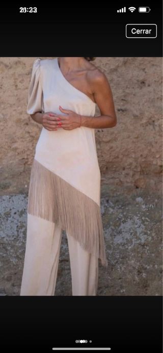 Traje de cóctel beige y dorado SOLO HOY POR 70