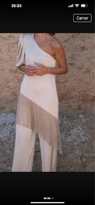 Traje de cóctel beige y dorado SOLO HOY POR 70