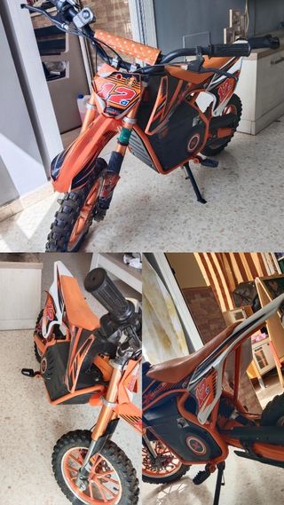Moto eléctrica infantil naranja