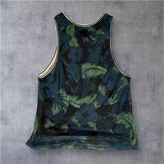 Camiseta sin mangas Adidas verde floral