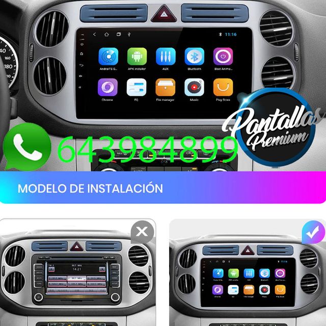 Radio pantalla CARPLAY GPS para Volkswagen Tiguan
