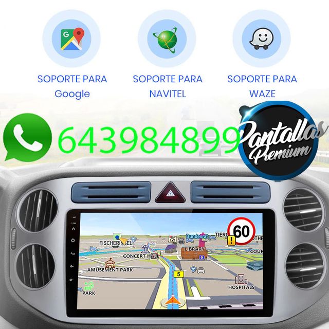 Radio pantalla CARPLAY GPS para Volkswagen Tiguan