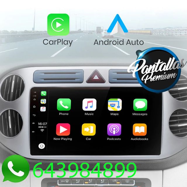 Radio pantalla CARPLAY GPS para Volkswagen Tiguan