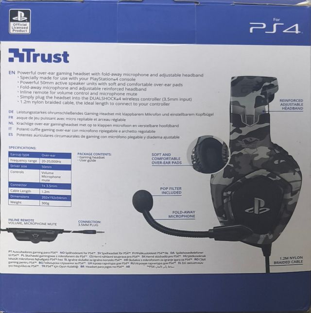 Auriculares Trust Forze PS4/PS5 Camuflaje