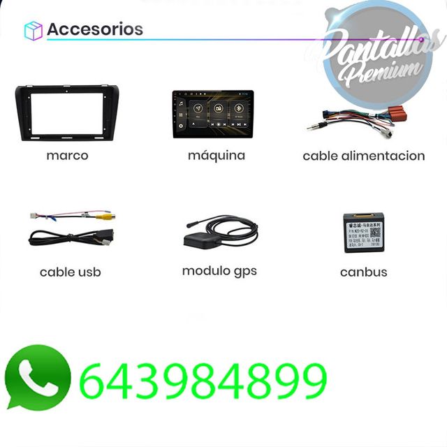 Radio Pantalla CARPLAY GPS USB para Mazda 3