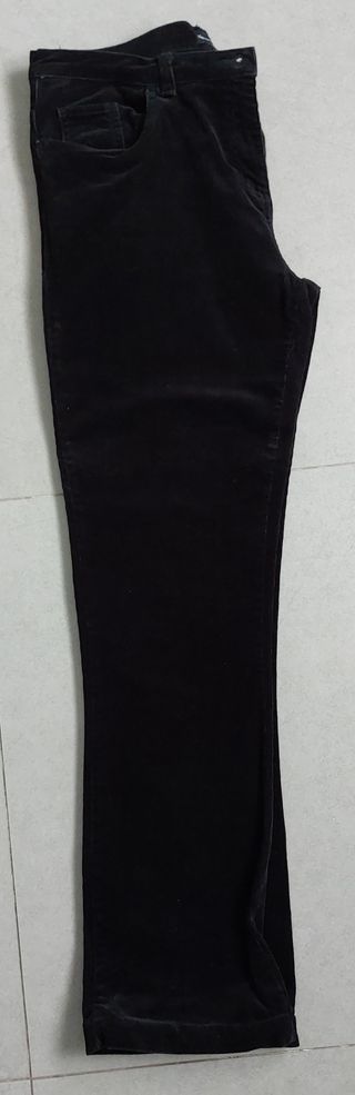 Pantalón pana mujer negro