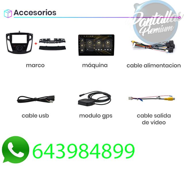 Radio pantalla CARPLAY GPS para Ford Focus 3