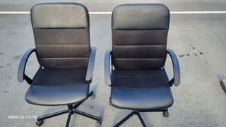 2 Sillas de Escritorio Negras
