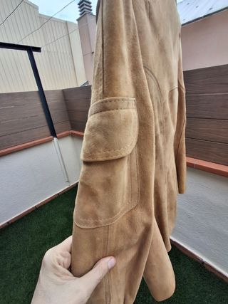 Chaqueta de ante beige