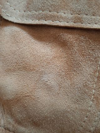 Chaqueta de ante beige