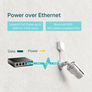 Switch TP-Link 5 Porte Gigabit, 4 PoE
