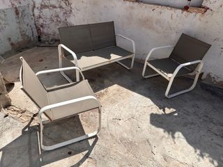 Conjunto de 2 Sillas y 1 Sillón Exterior