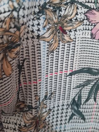 Camisa Zara Estampada Flores Media Manga