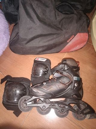 Patines Oxelo con protecciones y bolsa