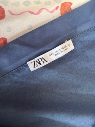 Vestido largo azul Zara