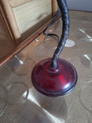 Lámpara Decorativa Roja y Transparente