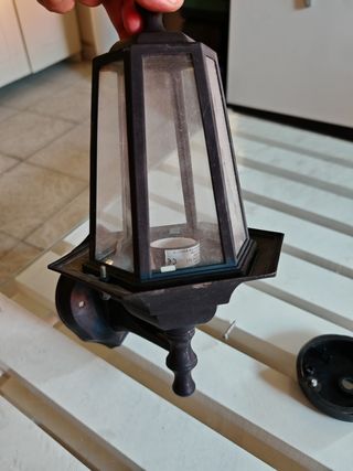 Lámpara farolillo de exterior forja