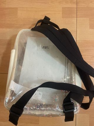 Mochila Zara Transparente con Estrellas