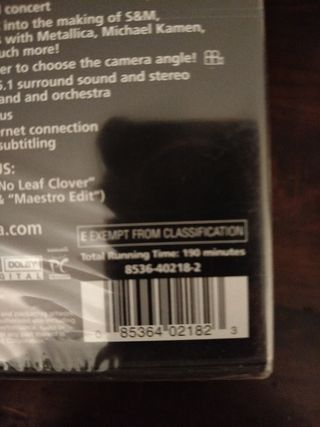 DVD Concerto Metallica con San Francisco Symphony