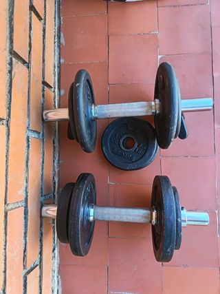 Pesas de deporte con discos
