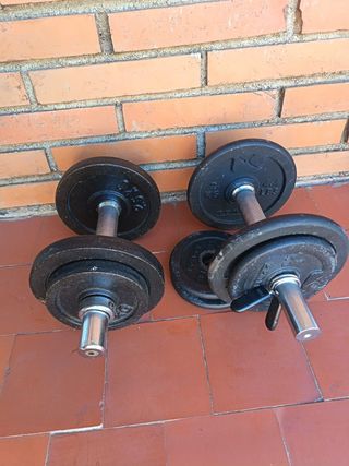 Pesas de deporte con discos