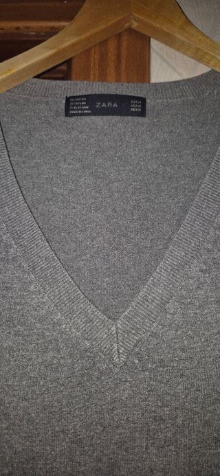 Jersey Zara Gris Manga Larga