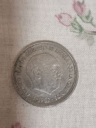 Moneda 5 Pesetas 1957 España