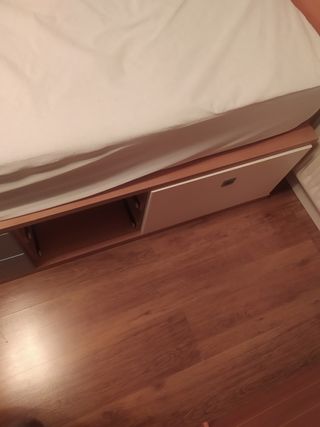 Cama individual 90cm con cajones . Negociable