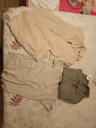Conjunto Ropa Hombre Beige y Verde Oliva