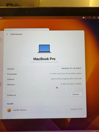 MacBook Pro 13 Plata