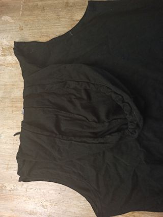 Vestito lungo con cappuccio nero