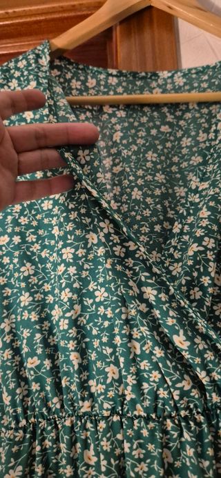 Vestido verde floral