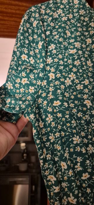 Vestido verde floral