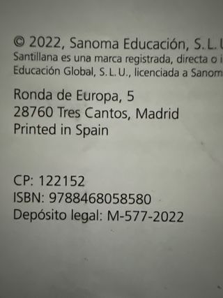Libro de geografía e historia 1 Eso. Santillana.