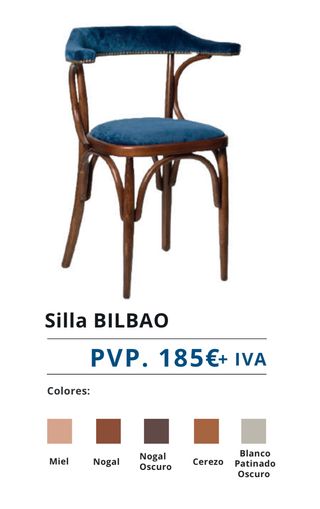 Silla Bilbao Terciopelo Azul