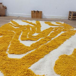 Tappeto berbero in lana naturale stile boho chic