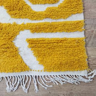 Tappeto berbero in lana naturale stile boho chic