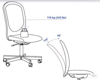 Silla IKEA Flintan Negra prácticamente a estrenar!