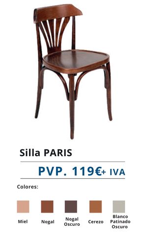 Silla de madera estilo París