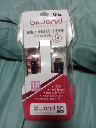 Cable Biwond MicroHDMI a HDMI 1.8m