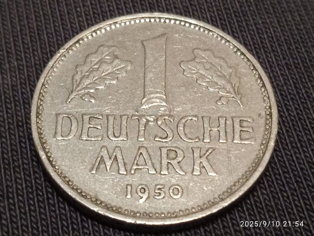 1 Deutsche Mark Año 1950 con ERROR