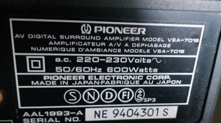 Amplificatore Pioneer VSA-701S Nero