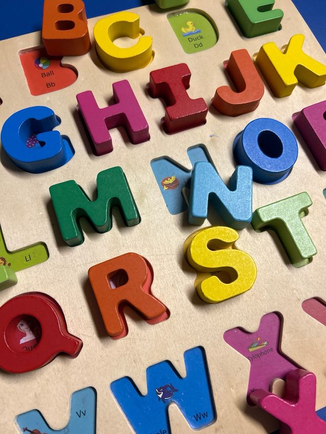 2 Puzzles Madera: Números y Abecedario