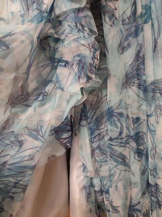 Vestido largo estampado floral azul